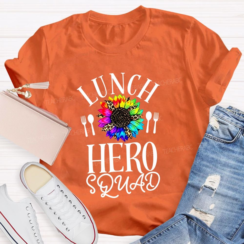 Lunch Hero Squad Rainbow Sunflower T-shirt