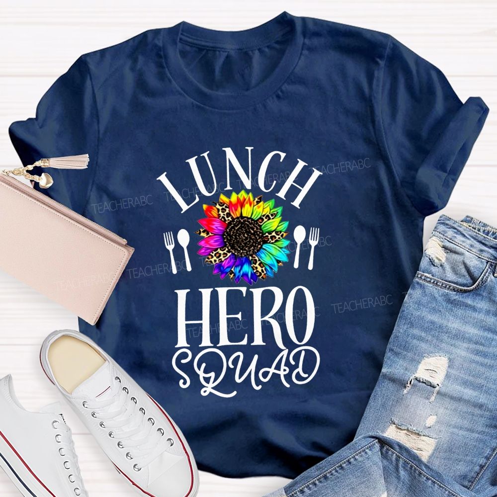 Lunch Hero Squad Rainbow Sunflower T-shirt