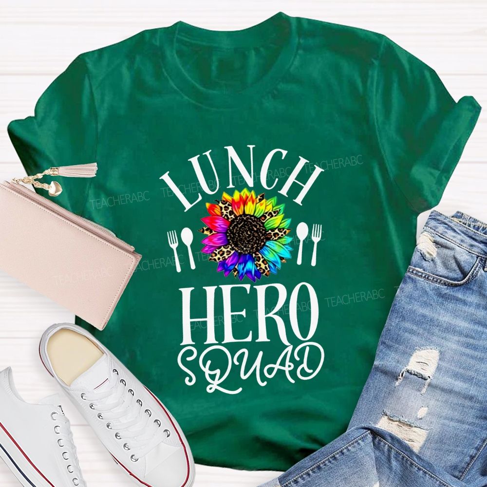 Lunch Hero Squad Rainbow Sunflower T-shirt