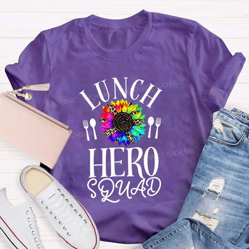 Lunch Hero Squad Rainbow Sunflower T-shirt