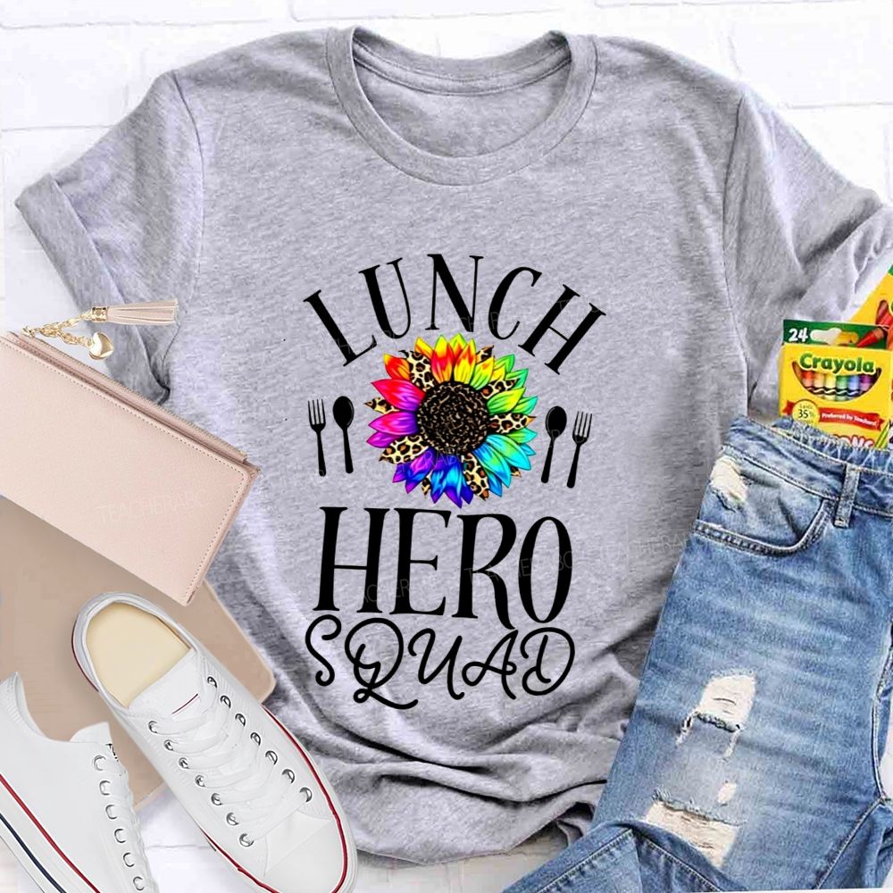 Lunch Hero Squad Rainbow Sunflower T-shirt