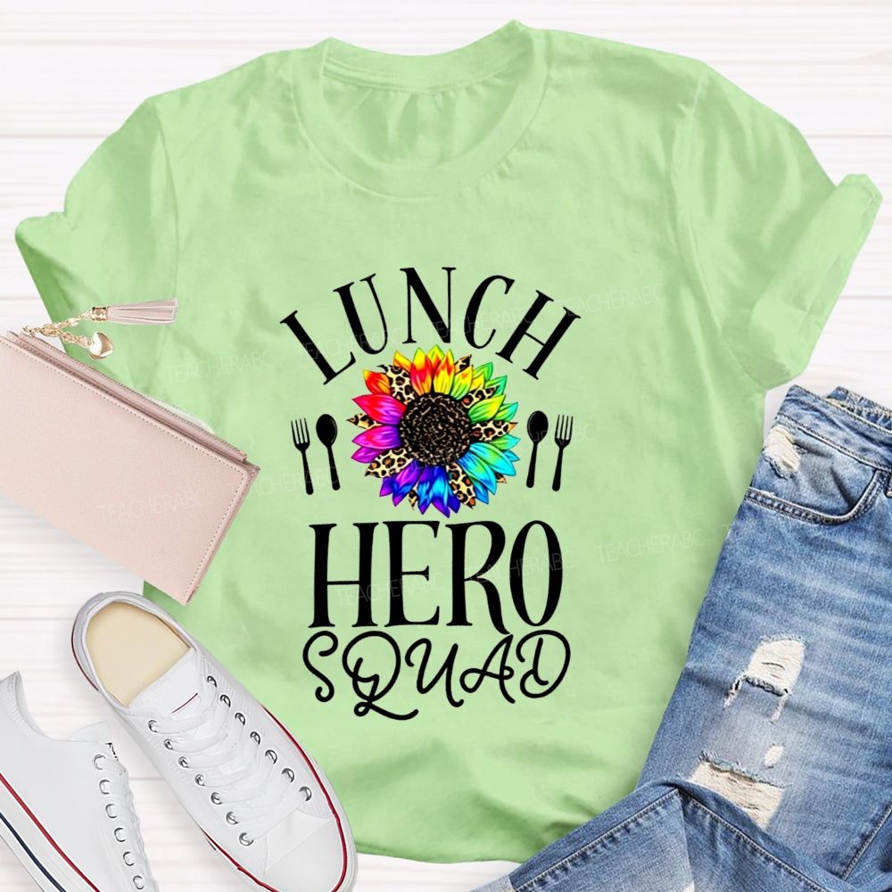 Lunch Hero Squad Rainbow Sunflower T-shirt