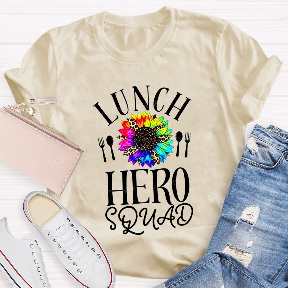 Lunch Hero Squad Rainbow Sunflower T-shirt