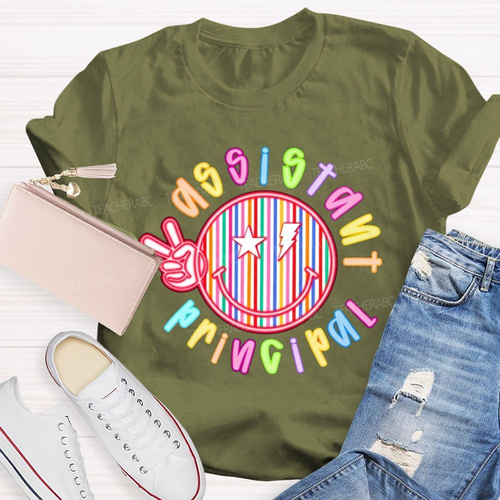 Assistant Principal Vibes Peace And Joy Teacher T-shirt