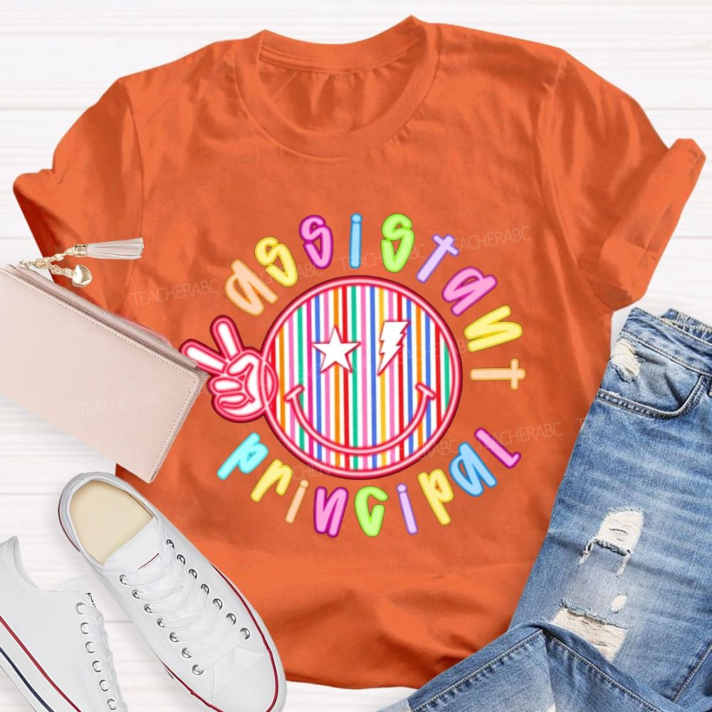 Assistant Principal Vibes Peace And Joy Teacher T-shirt