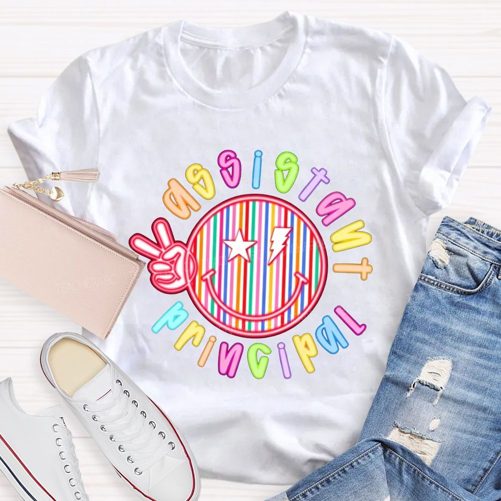 Assistant Principal Vibes Peace And Joy Teacher T-shirt