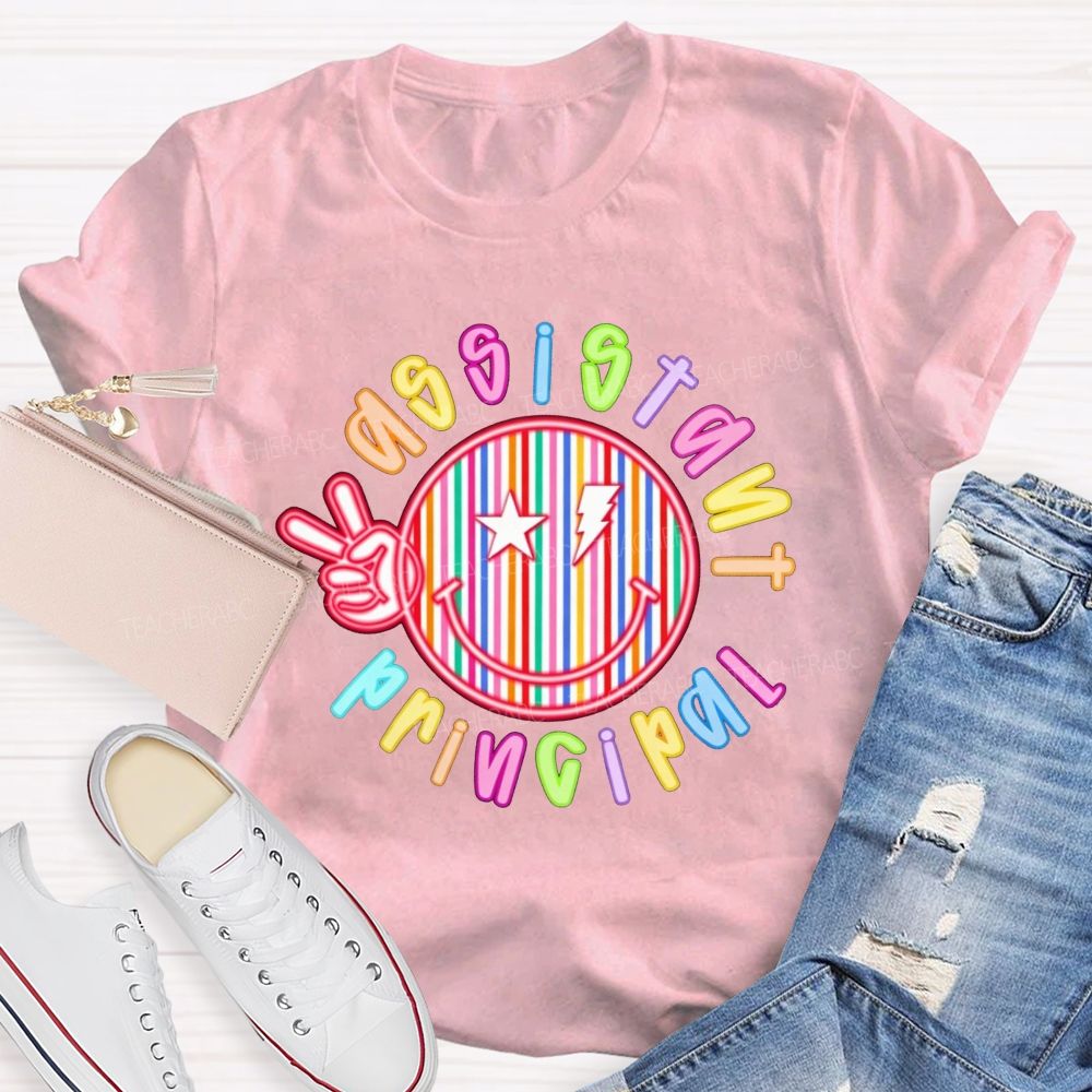 Assistant Principal Vibes Peace And Joy Teacher T-shirt
