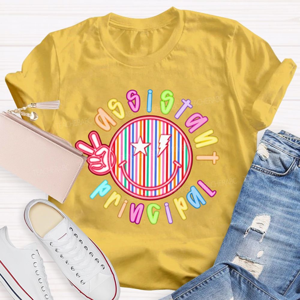 Assistant Principal Vibes Peace And Joy Teacher T-shirt