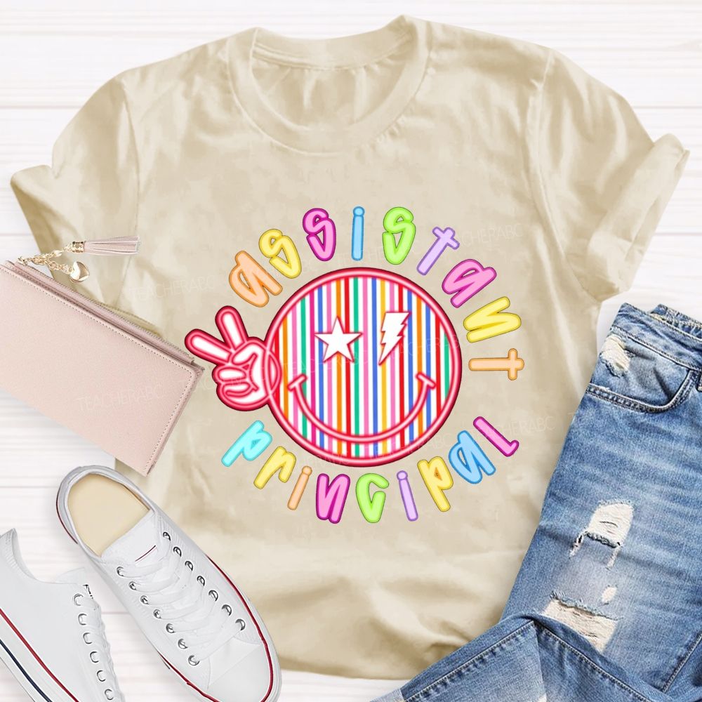 Assistant Principal Vibes Peace And Joy Teacher T-shirt