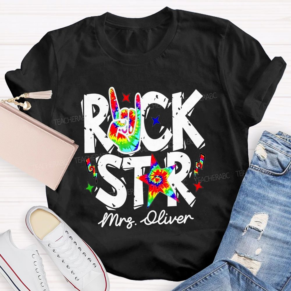 Personalized Name This Teacher Is A Total Rock Star Music Teacher T-shirt