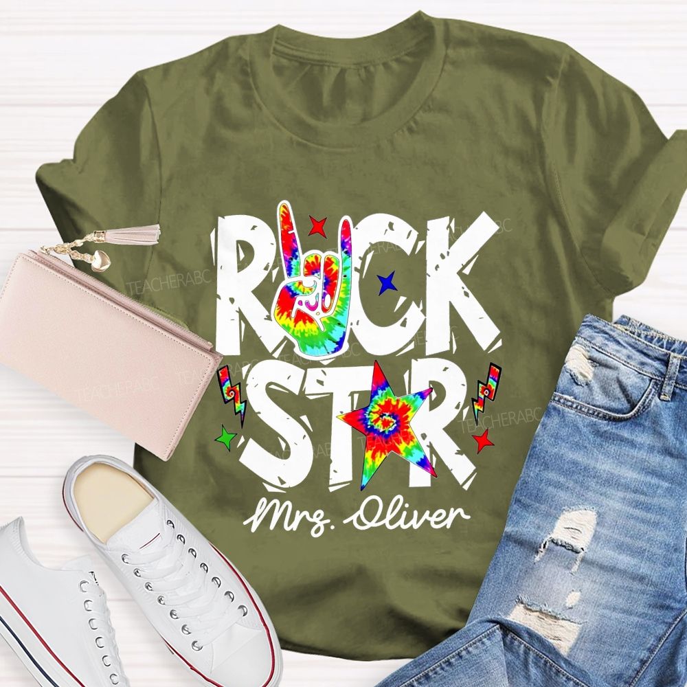 Personalized Name This Teacher Is A Total Rock Star Music Teacher T-shirt