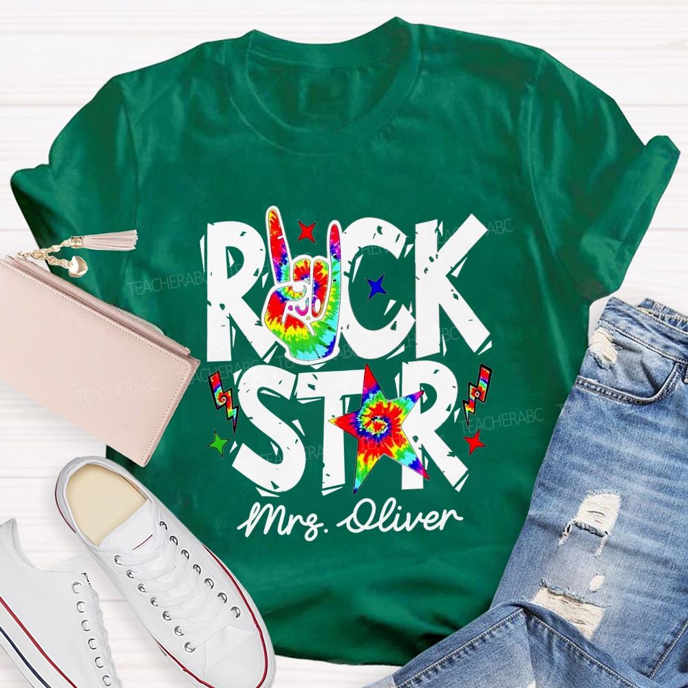 Personalized Name This Teacher Is A Total Rock Star Music Teacher T-shirt