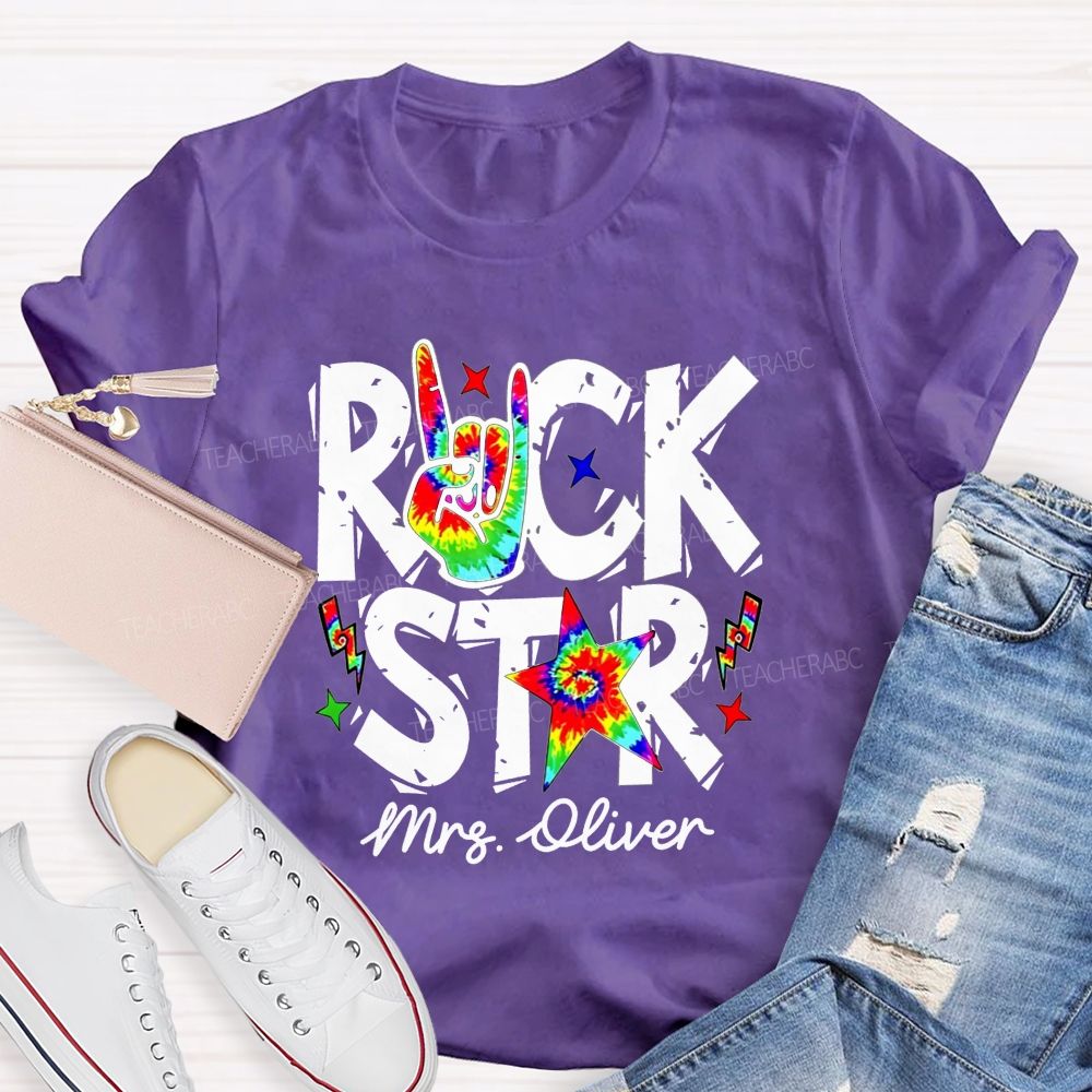 Personalized Name This Teacher Is A Total Rock Star Music Teacher T-shirt