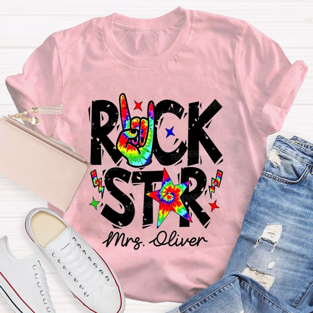 Personalized Name This Teacher Is A Total Rock Star Music Teacher T-shirt