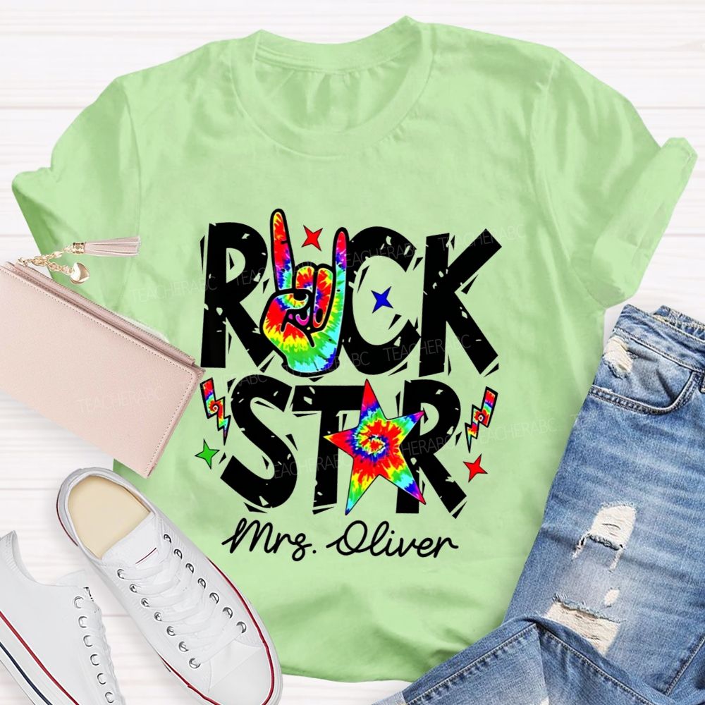 Personalized Name This Teacher Is A Total Rock Star Music Teacher T-shirt