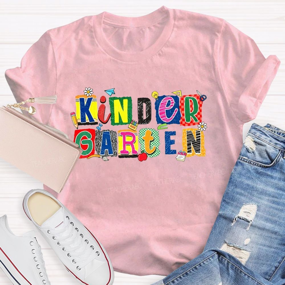 Personalized Grade Kindergarten Where Little Hearts Grow Teacher T-shirt