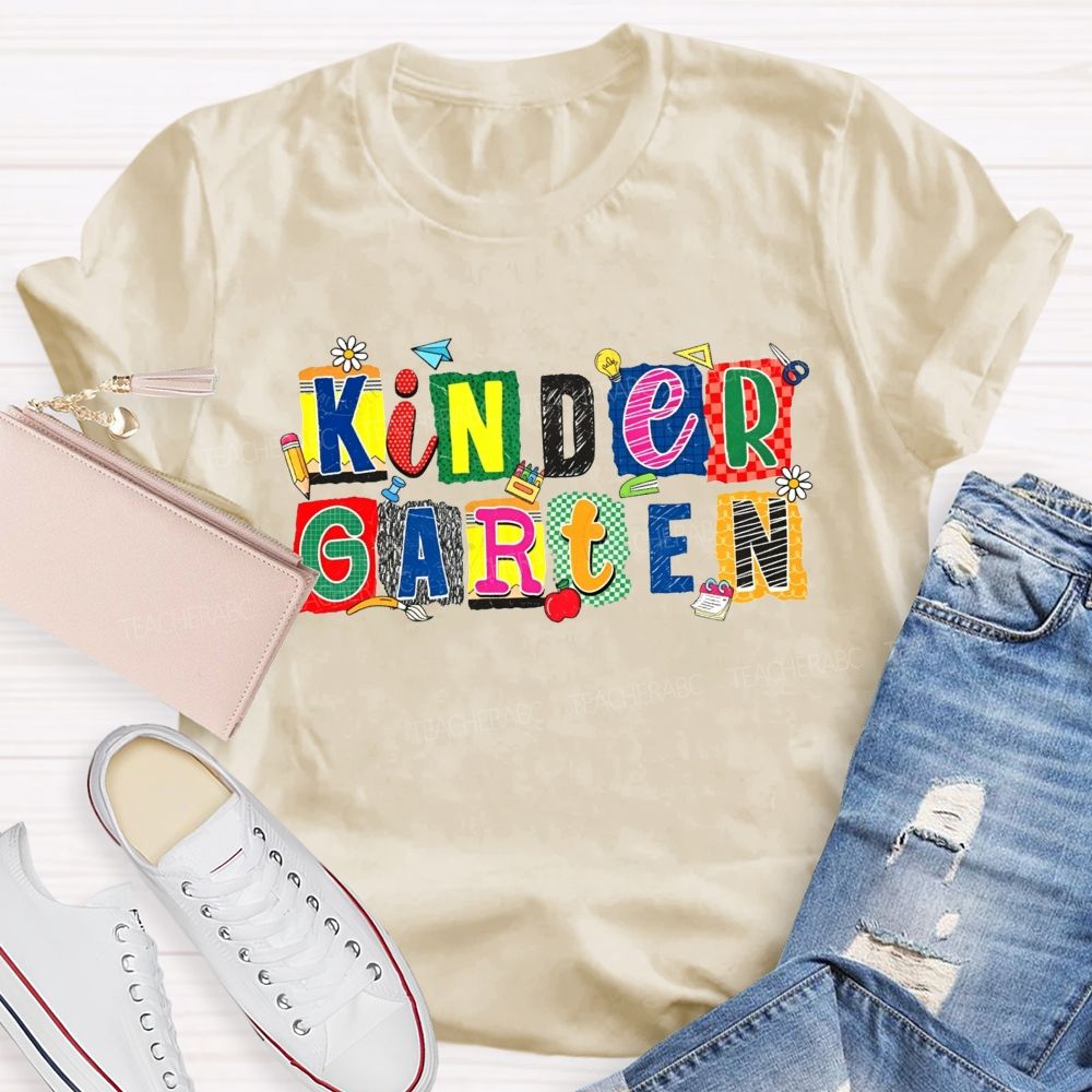 Personalized Grade Kindergarten Where Little Hearts Grow Teacher T-shirt