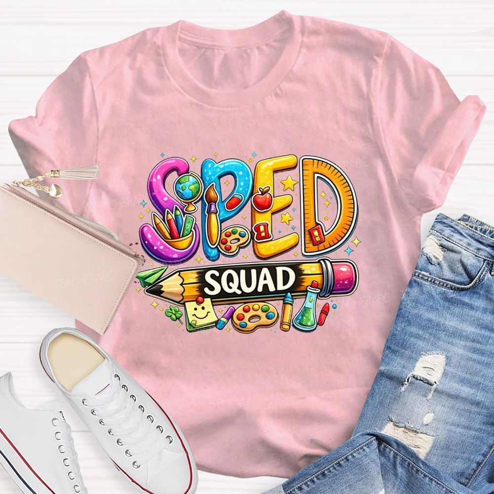 Sped Squad Where Every Mind Shines Teacher T-shirt