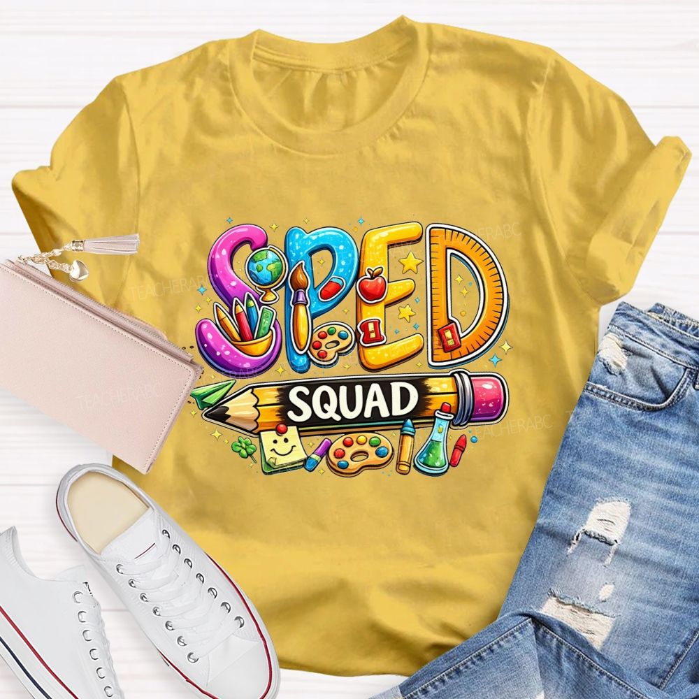 Sped Squad Where Every Mind Shines Teacher T-shirt