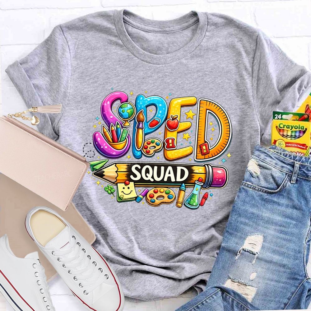 Sped Squad Where Every Mind Shines Teacher T-shirt