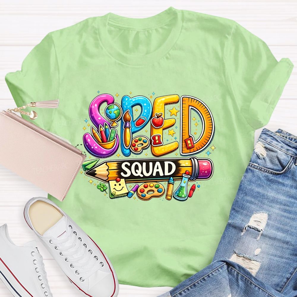 Sped Squad Where Every Mind Shines Teacher T-shirt