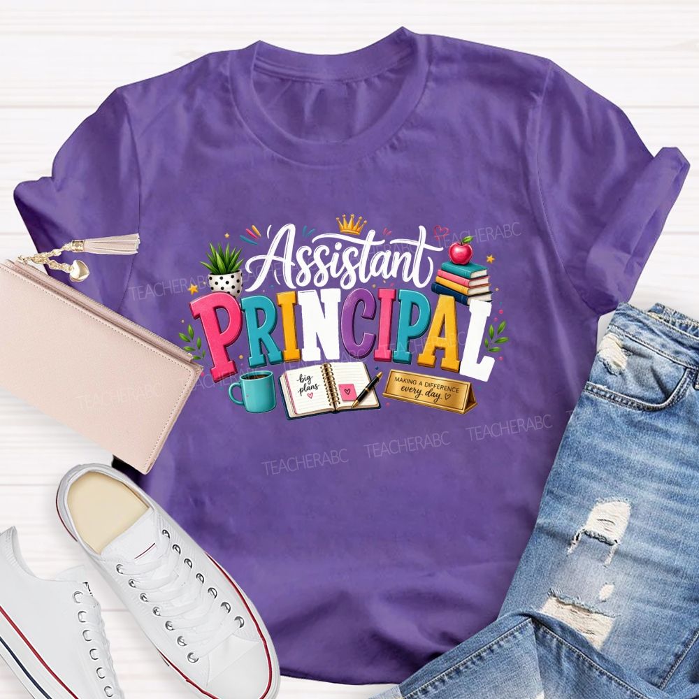 Assistant Principal Doodle Making A Difference Every Day Teacher T-shirt