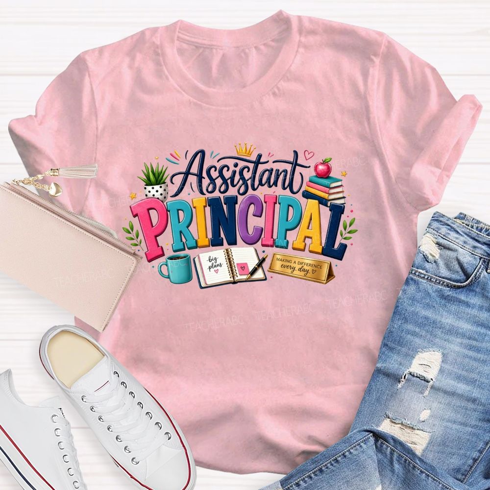Assistant Principal Doodle Making A Difference Every Day Teacher T-shirt