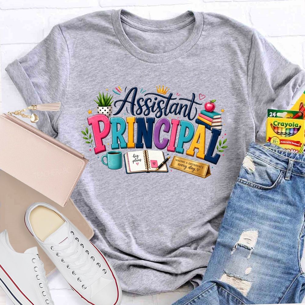 Assistant Principal Doodle Making A Difference Every Day Teacher T-shirt