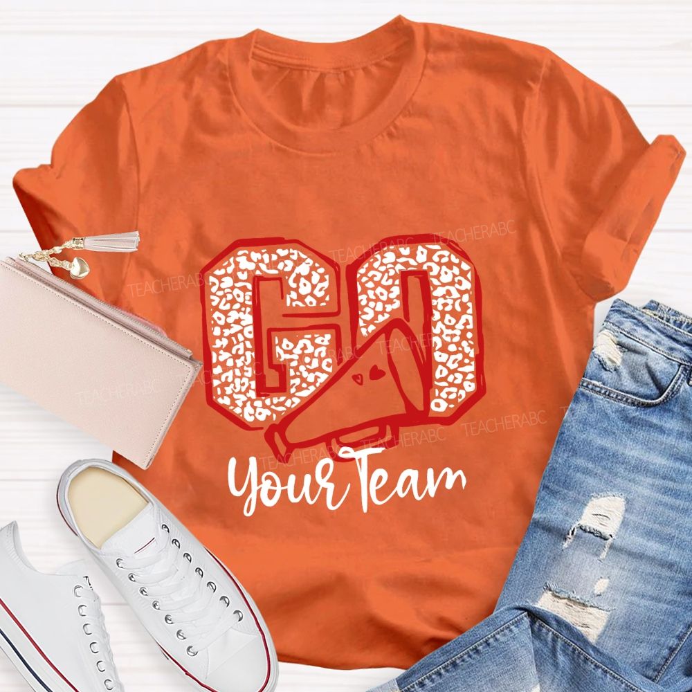 Personalized Team Name Or Mascot Go Go On Game Day Teacher T-Shirt