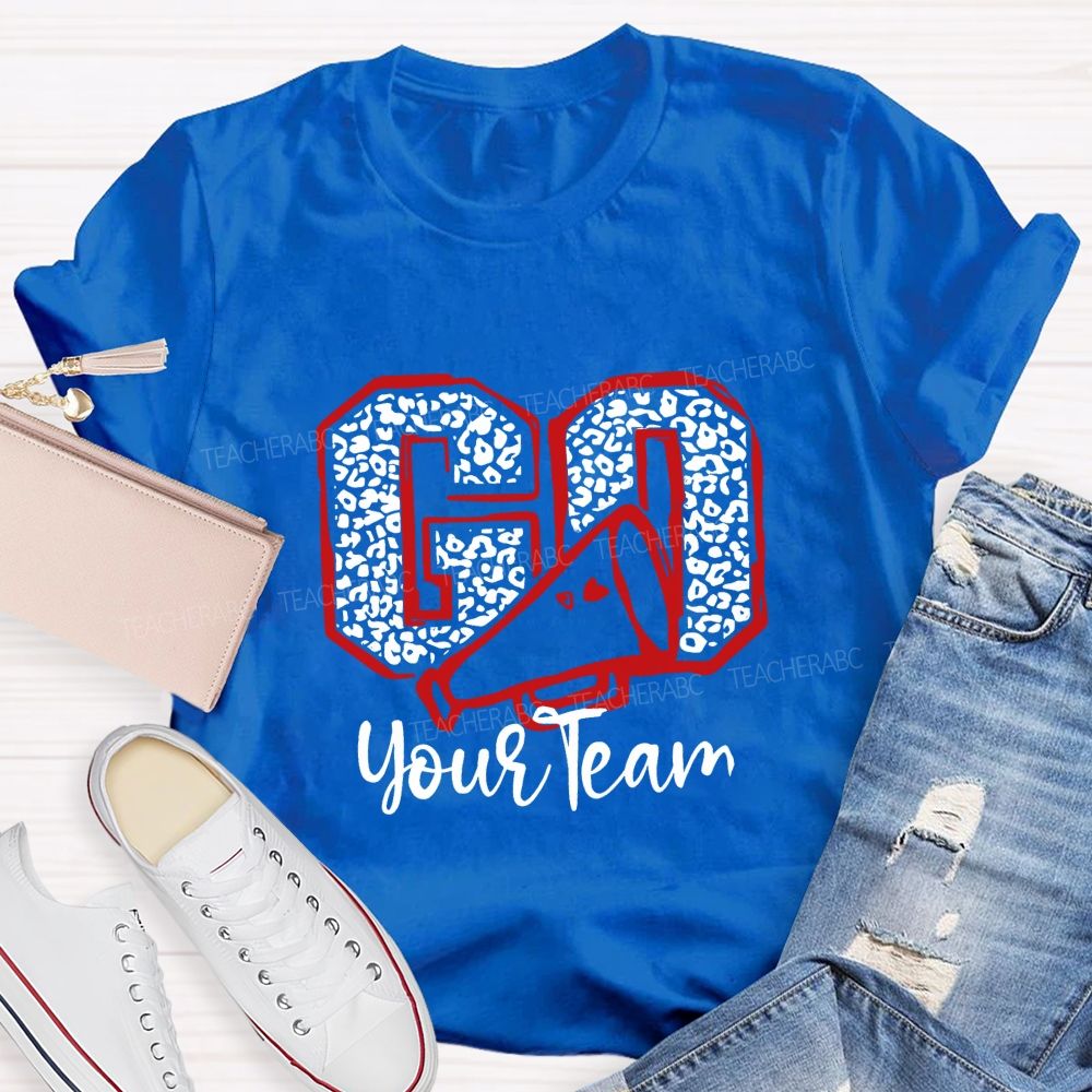 Personalized Team Name Or Mascot Go Go On Game Day Teacher T-Shirt