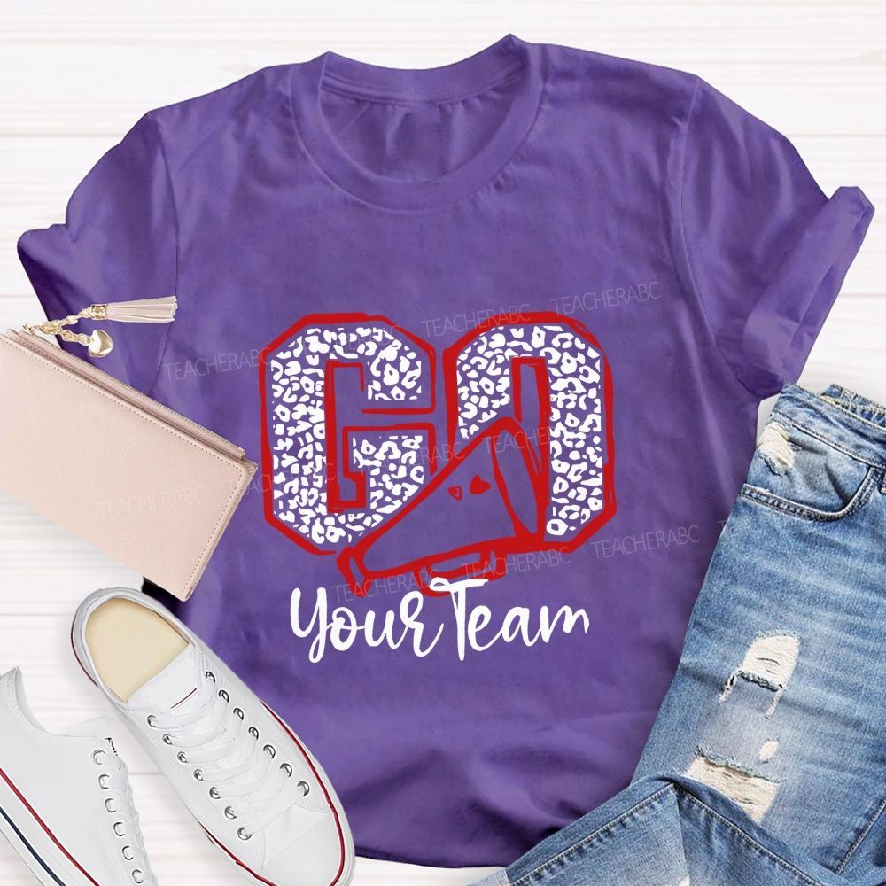 Personalized Team Name Or Mascot Go Go On Game Day Teacher T-Shirt