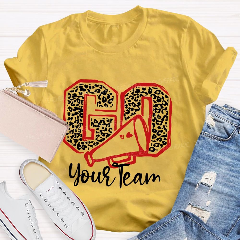 Personalized Team Name Or Mascot Go Go On Game Day Teacher T-Shirt