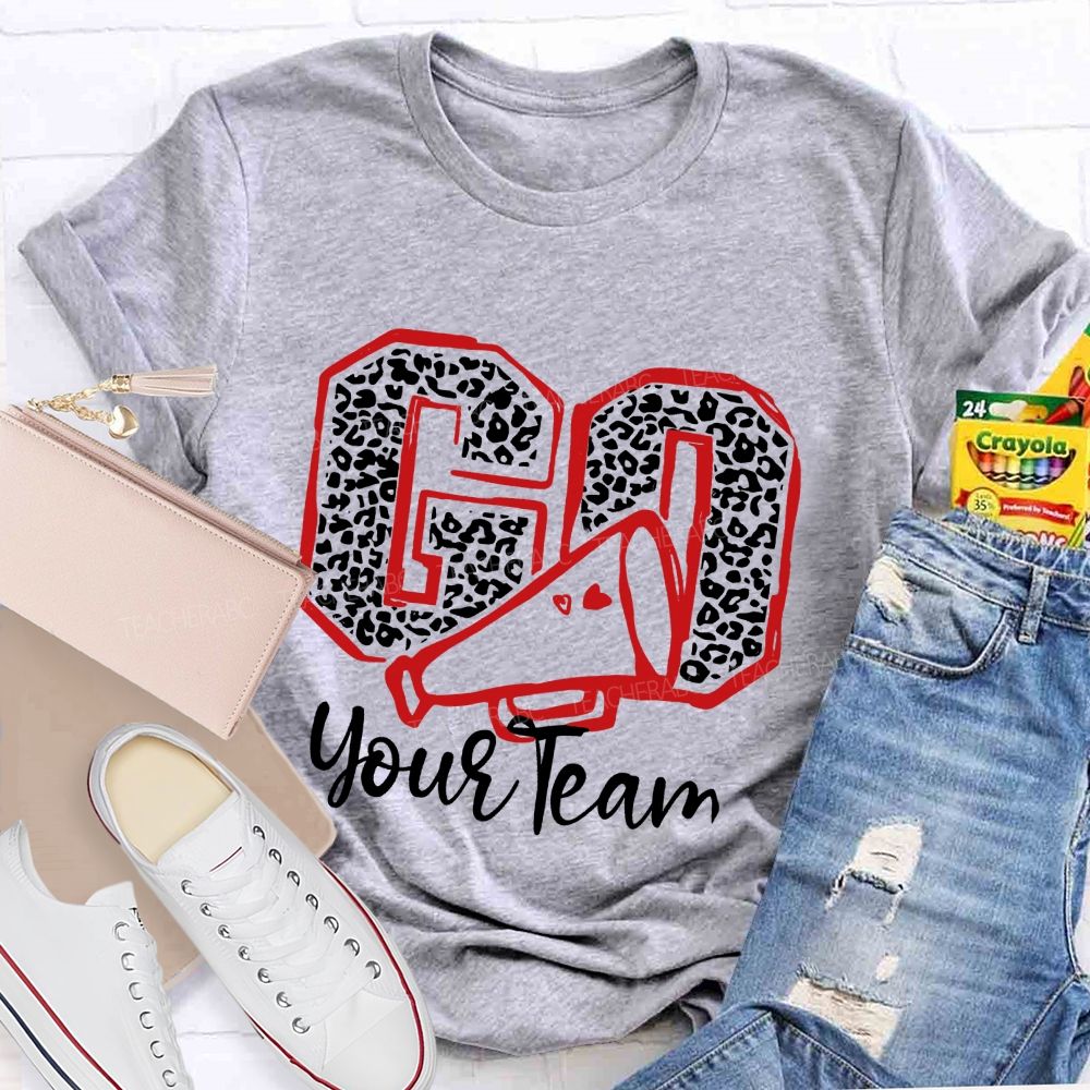 Personalized Team Name Or Mascot Go Go On Game Day Teacher T-Shirt