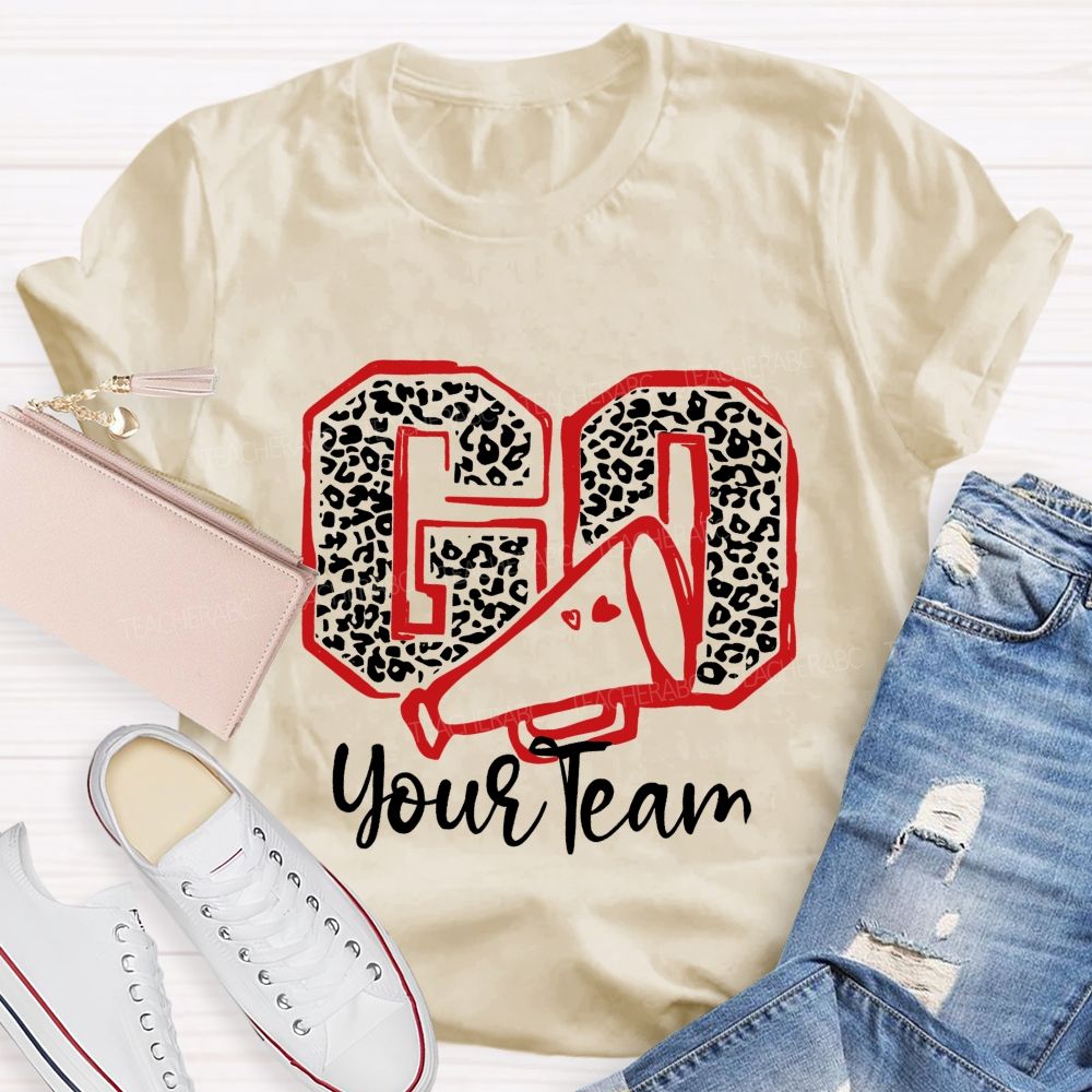 Personalized Team Name Or Mascot Go Go On Game Day Teacher T-Shirt