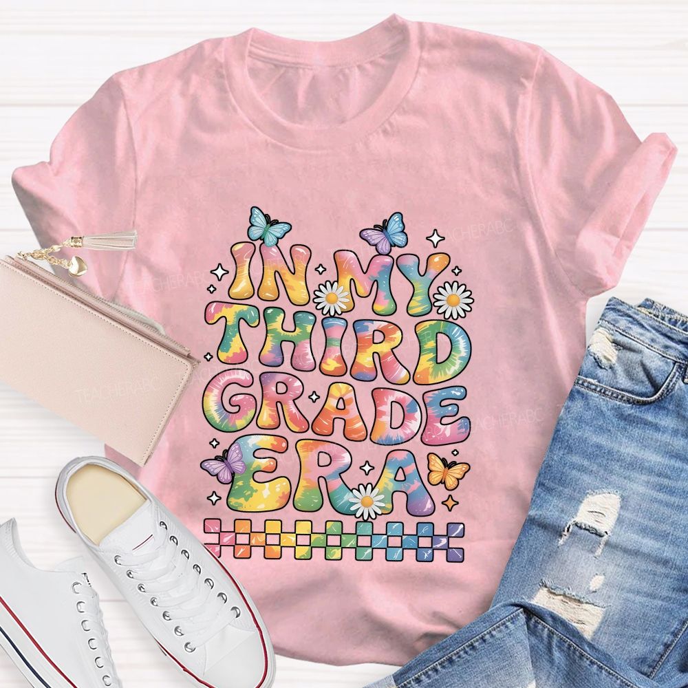 Personalized Grade In My Third Grade Era Butterfly Teacher T-shirt