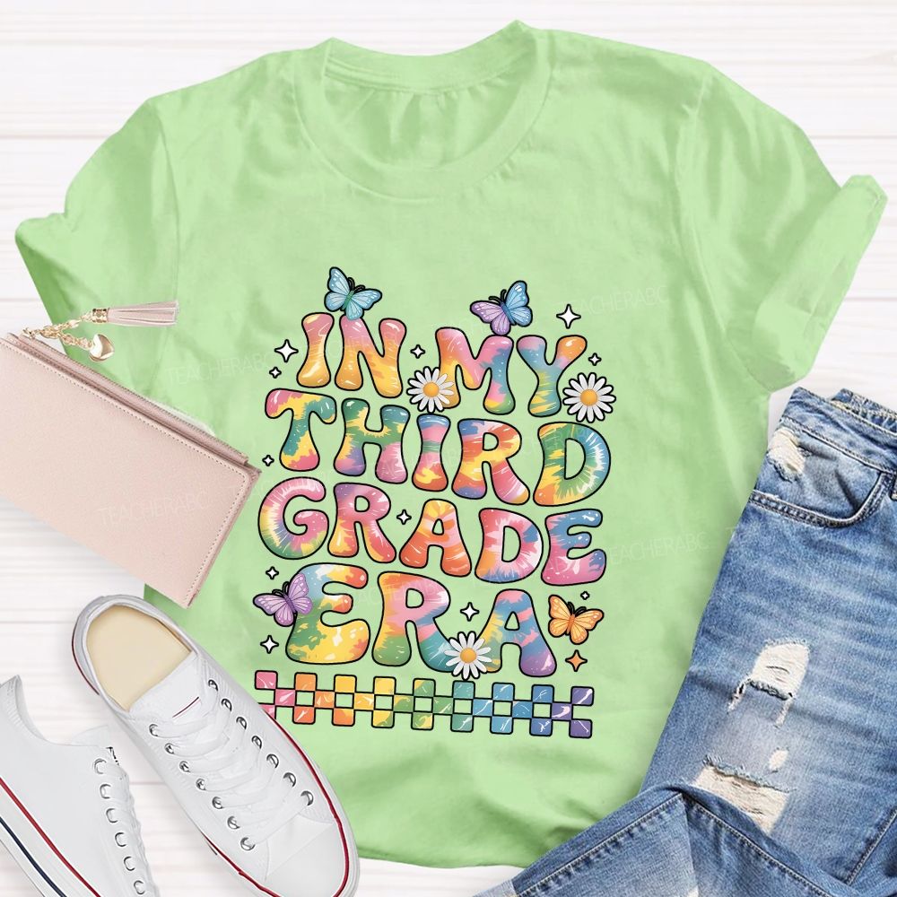 Personalized Grade In My Third Grade Era Butterfly Teacher T-shirt