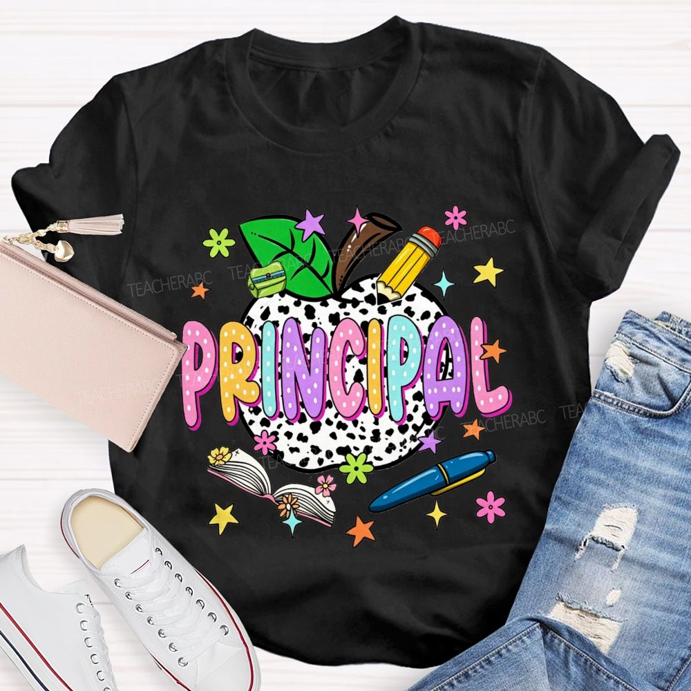Apple Principal Cute Principal School Life T-shirt