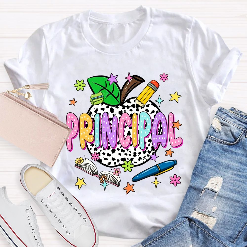 Apple Principal Cute Principal School Life T-shirt