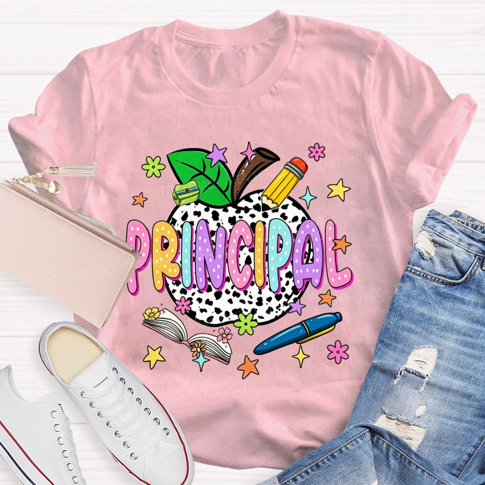 Apple Principal Cute Principal School Life T-shirt