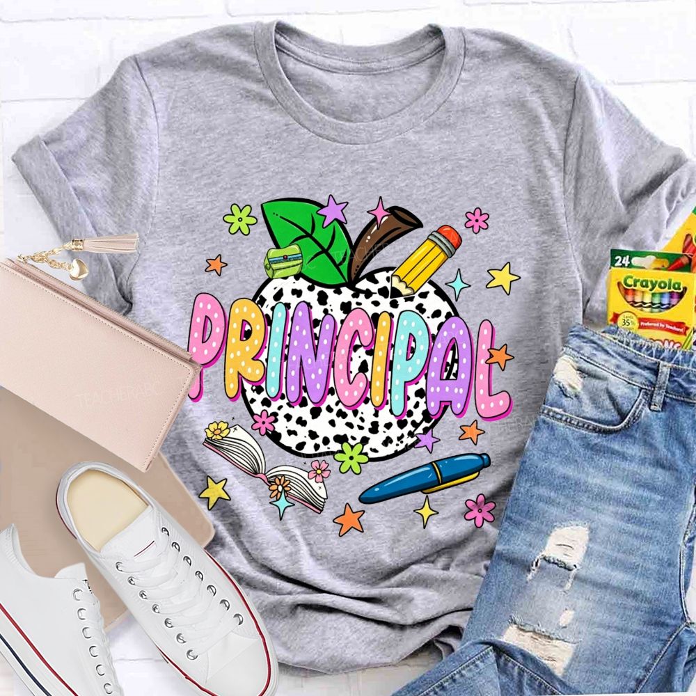 Apple Principal Cute Principal School Life T-shirt