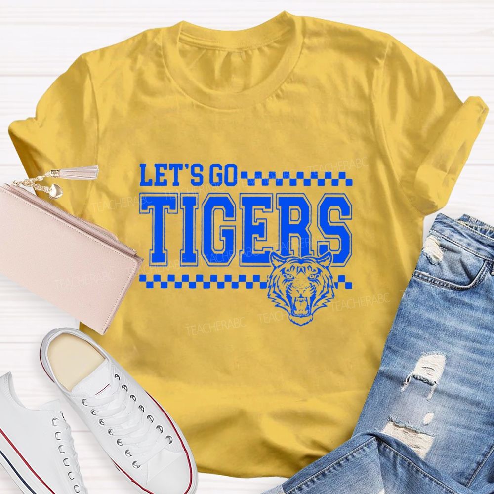 Personalized Mascot Let'S Go Tigers Game Day Teacher T-shirt