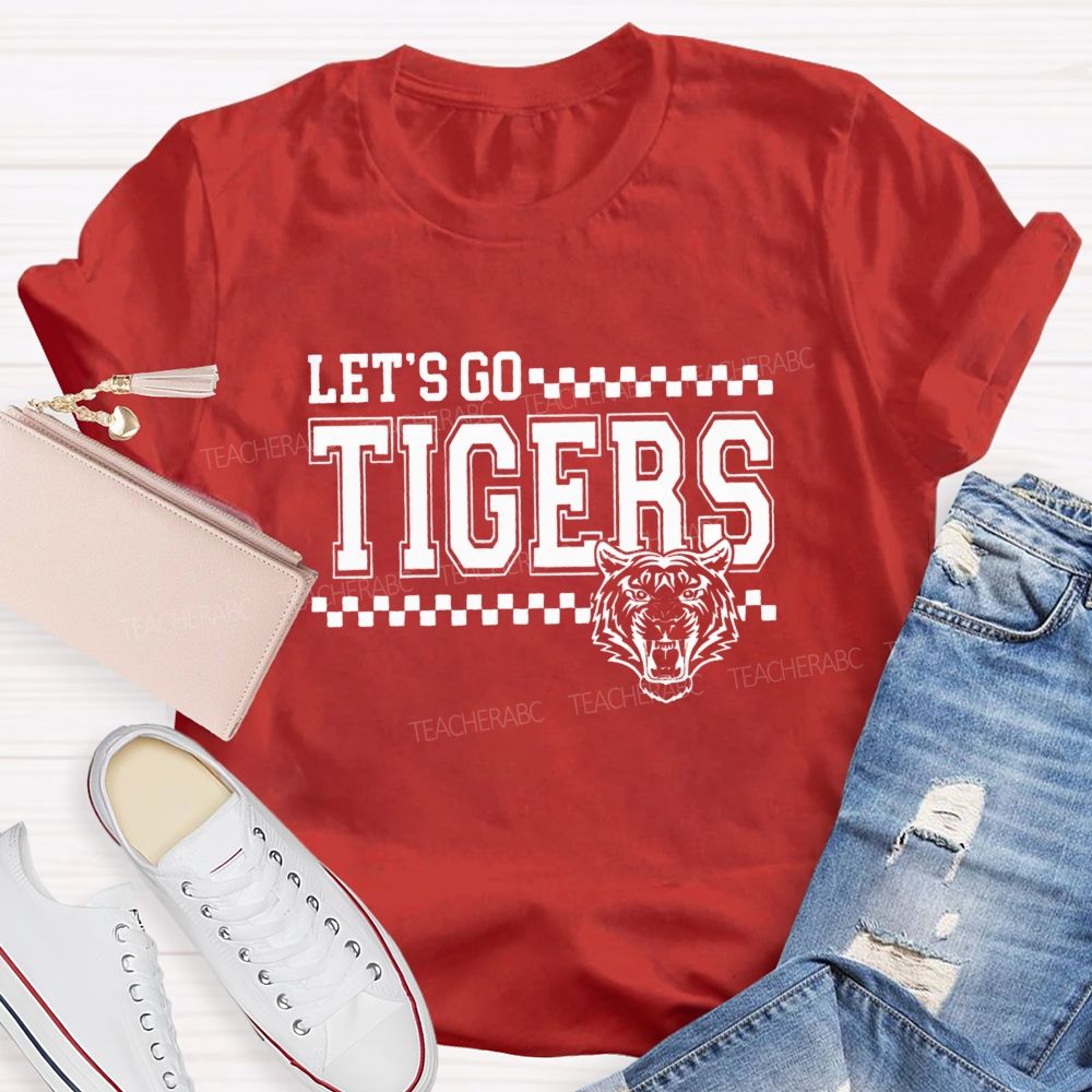 Personalized Mascot Let'S Go Tigers Game Day Teacher T-shirt