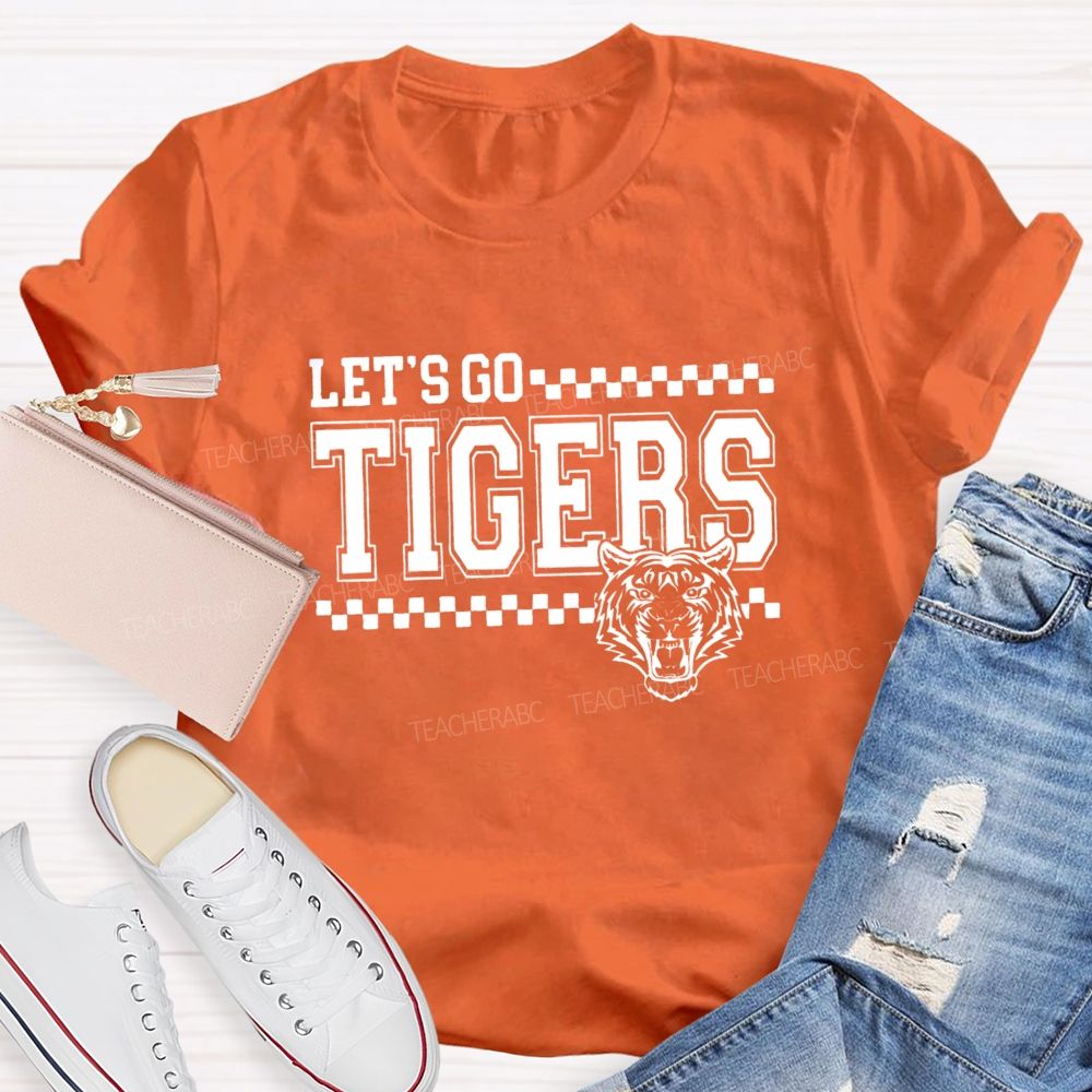 Personalized Mascot Let'S Go Tigers Game Day Teacher T-shirt