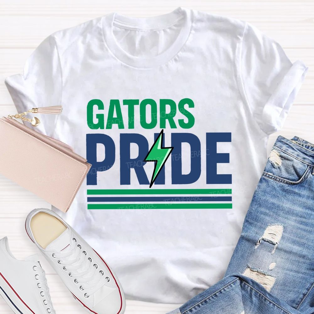 Personalized Mascot Gators Pride Lightning School Mascot T-shirt
