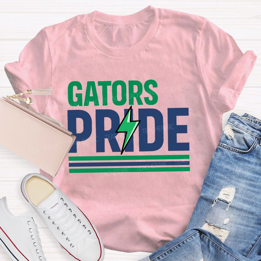 Personalized Mascot Gators Pride Lightning School Mascot T-shirt