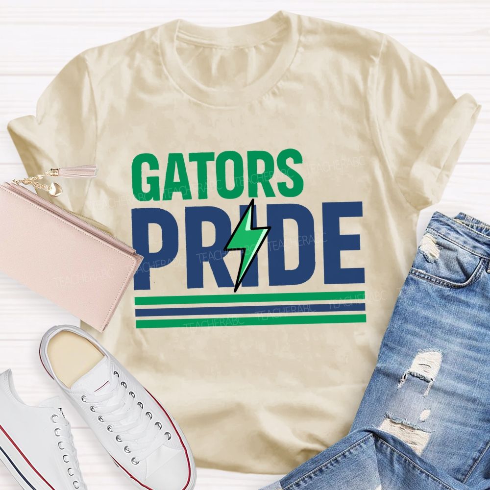 Personalized Mascot Gators Pride Lightning School Mascot T-shirt