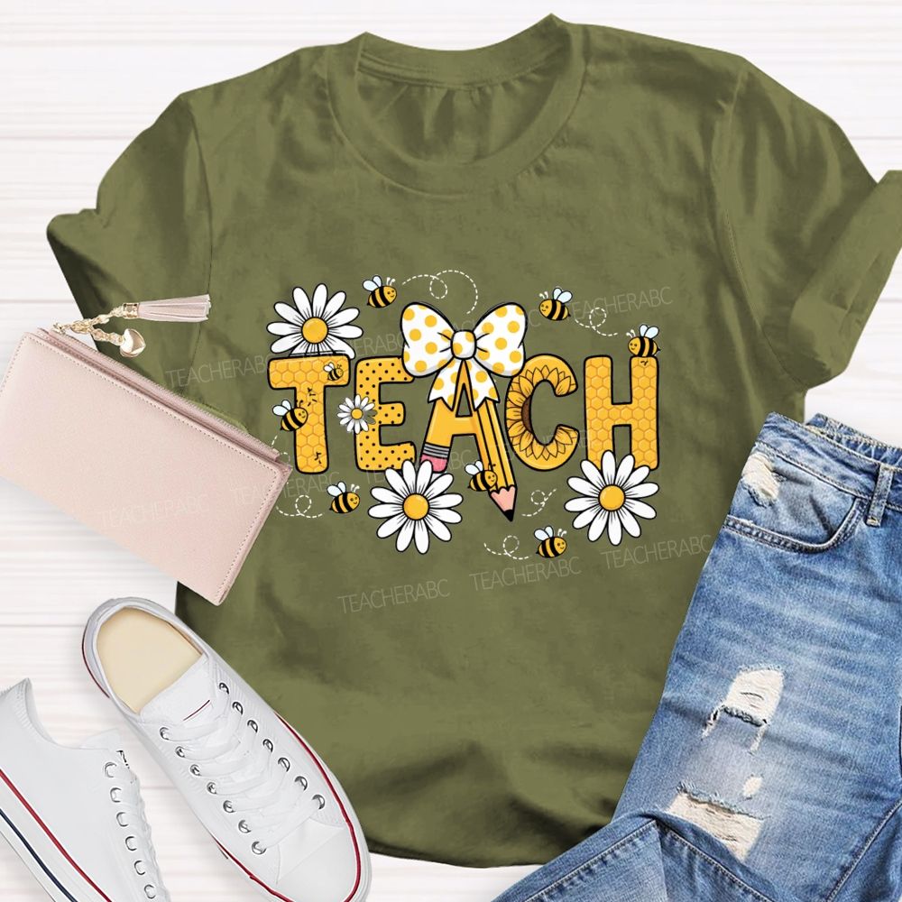 Bee Teacher Bee Kind Beehive Teacher T-Shirt