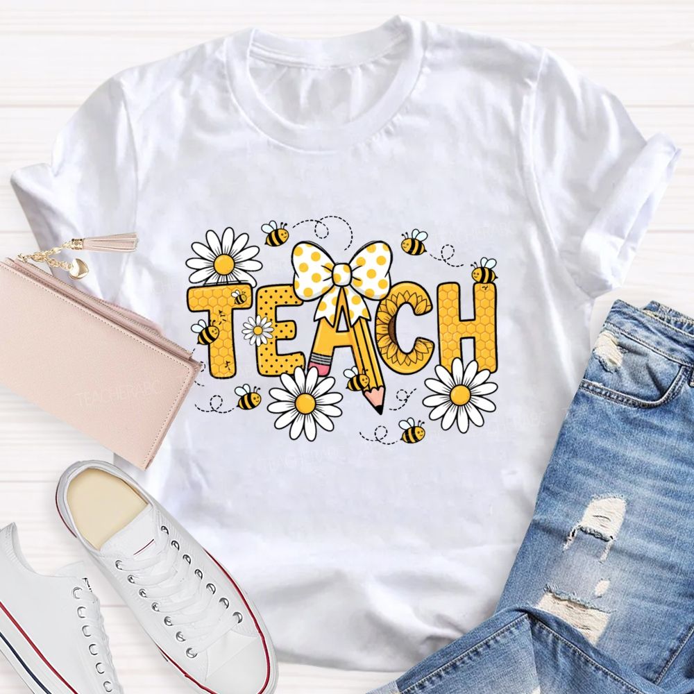 Bee Teacher Bee Kind Beehive Teacher T-Shirt