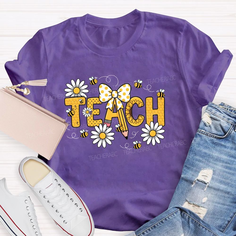 Bee Teacher Bee Kind Beehive Teacher T-Shirt
