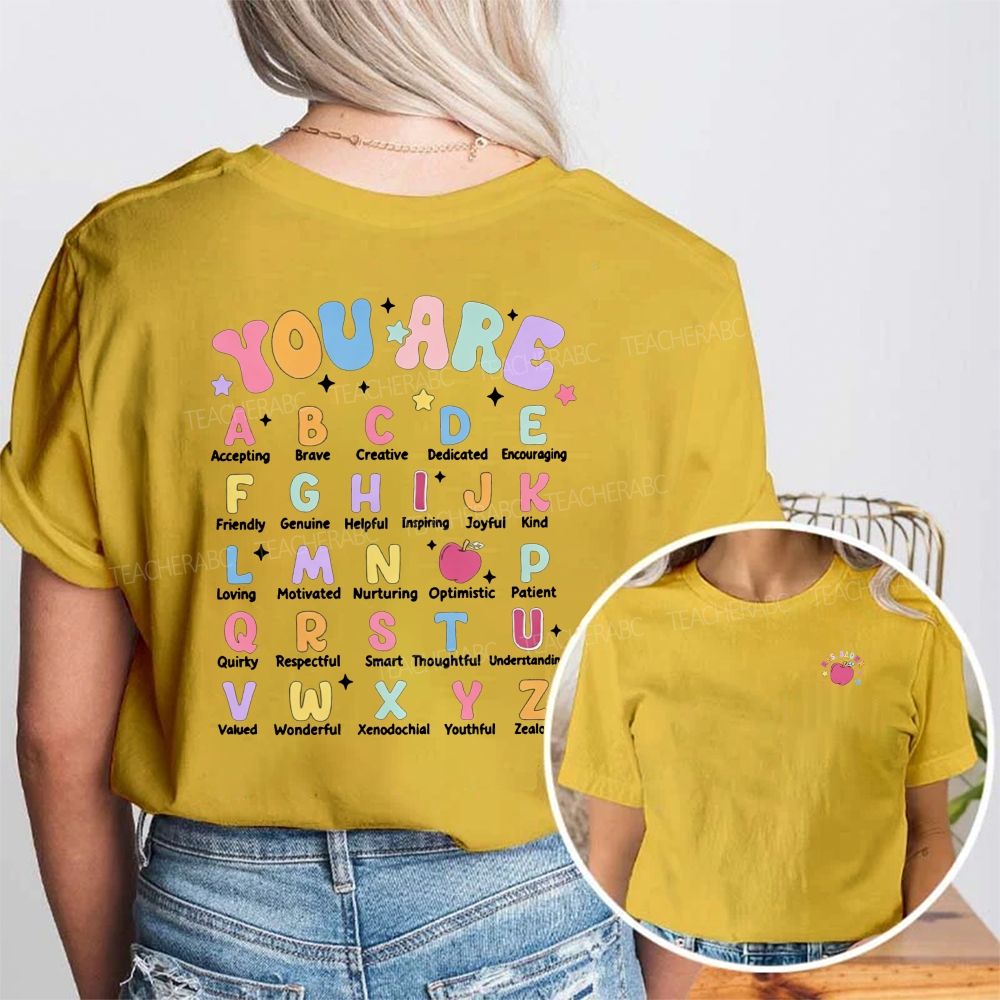 Personalized Teacher Name You Are Alphabet Shirt,